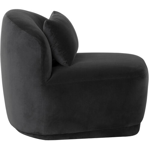Soraya Shadow Grey Swivel Armless Chair, Swivel